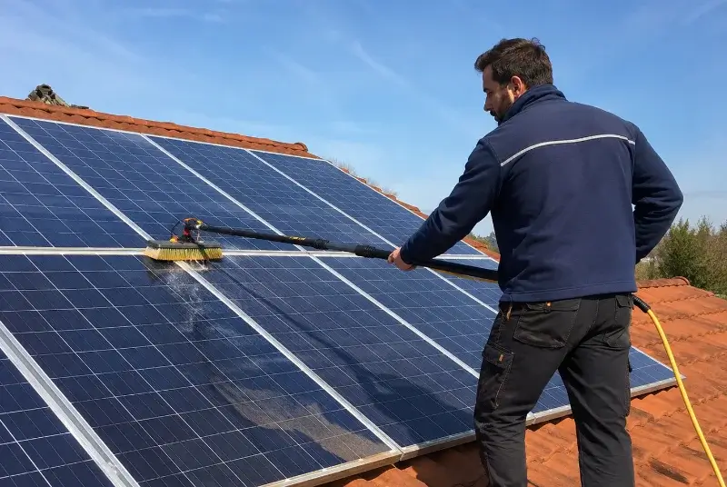 Nettoyage et entretien de panneaux solaires à Puissalicon